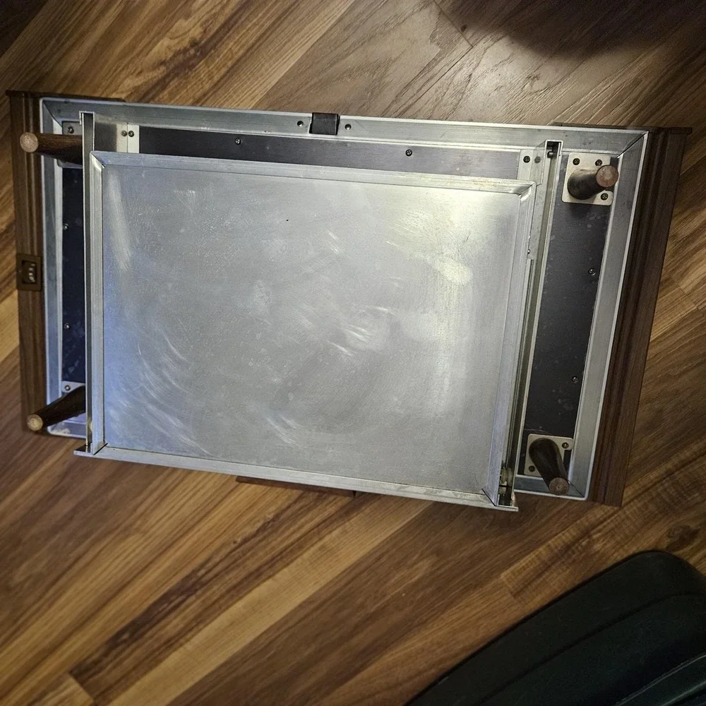 Vintage MCM Salton Large Hot Tray Electric Food Warming Tray Drawer H-928 Brown